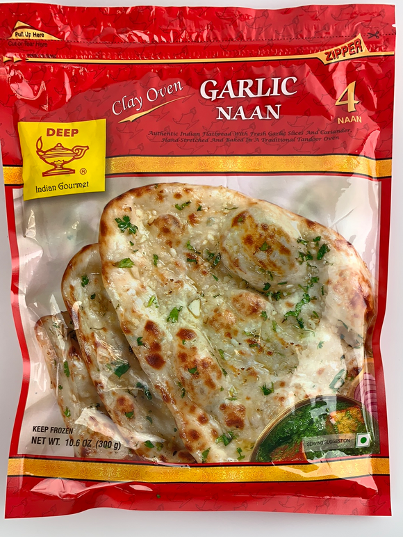 Deep Garlic Naan 4 pc