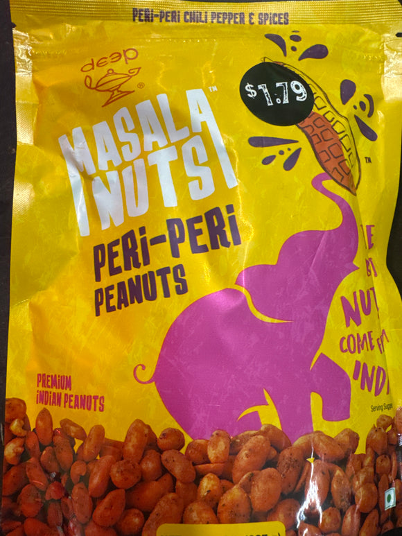 Deep Masala Nuts Peri Peri Peanuts 8oz