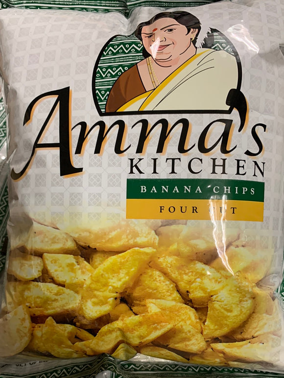 Ammas Kitchen Banana Chips 4 cut 400 Gm