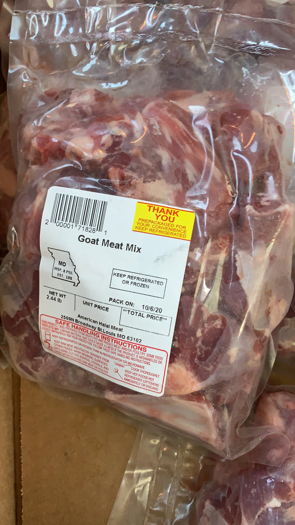 Halal goat Meat (~2lb pack)
