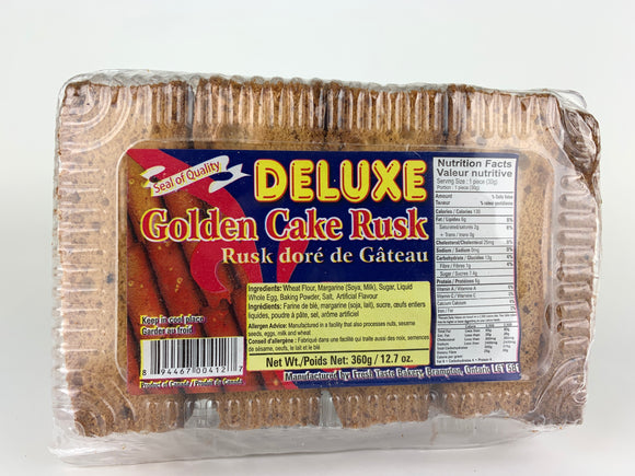 Deluxe Golden Cake Rusk 360Gms