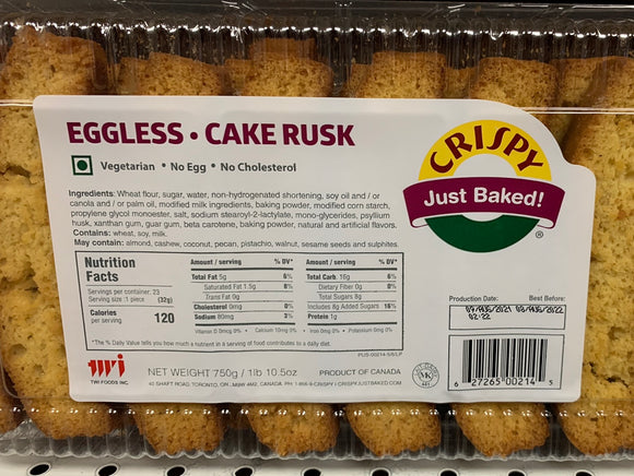 Crispy Cake Rusk(Eggls) 1 lb 10.5