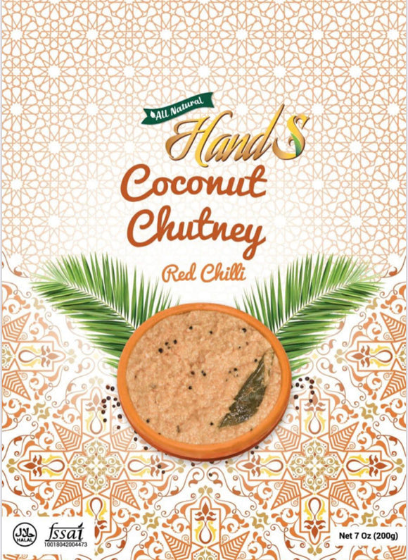 Hands Fresh Coconut Chutney-Red Chille 200 gm (wet)
